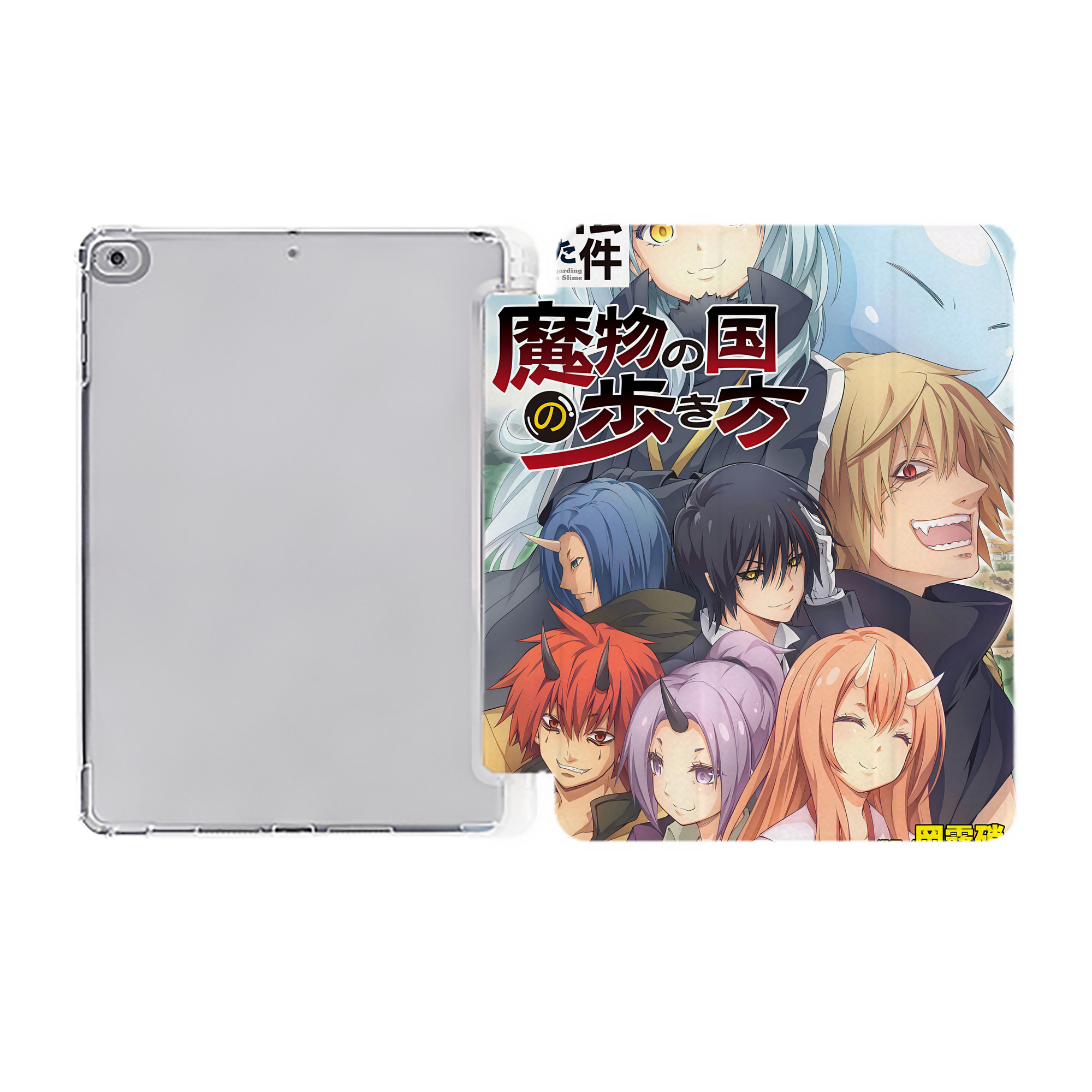 （画像用） 転スラ Regarding Reincarnated to Slime IPad ケース ペン収納付き 三つ折りスタンド PUレザー×シリコン 対応機種9.5/10.5/10.9インチ